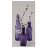 (Y) Vtg. Purple Bottles ( Yacht. Club salad
