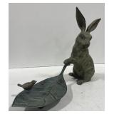 (K) Rabbit and Leaf Bird Feeder