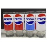 (T) Vintage Pepsi Glass Cups