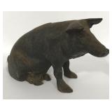 (AG) Antique Cast Iron Pig Piggie Bank