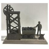 (AG) Brass Mining Cymru Wales Miner Coal Carriage