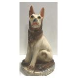 (AG) Vintage Plaster Dog Statue 11" Tall