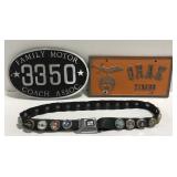 (AG) Lot with Vintage Signs & Homemade Beer Cap