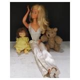 (V) Dolls Barbie 18" Baby Doll Teddy Bear Angel