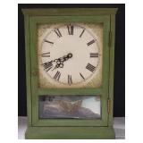 (V) Clock Mantel Green 15" x 10"