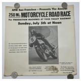 Vintage 1960s California Motorcycle Road Race