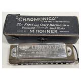Early M Hohner Chromonica Harmonica In Original