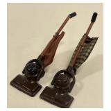 (2) Vintage Dollhouse Metal Vacuum 
Bottom