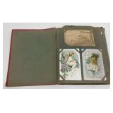 Antique Post Card Album Includes Hollidays & More