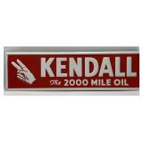 Kendall Motor Oil Embossed Metal Adv