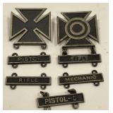 Lot Of Sterling Marked US Military Marksman