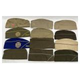 Lot Of 12 Vintage Military Garrison Caps
