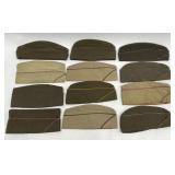 Lot Of 12 Vintage Military Garrison Caps