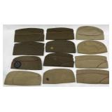 Lot Of 12 Vintage Military Garrison Caps