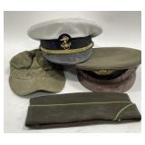 Lot Of Vintage Military Caps