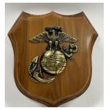 US Marines Wood / Metal Plaque 
Measures
