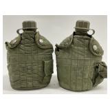 Lot Of 2 Vintage US Military Canteens