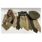 Lot Of Vintage Military Ties, Cap, and more