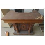 (II) Antique Wooden Podium measuring 41 1/2" x