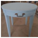 (AK) Wooden Imperial Round Side Table measuring