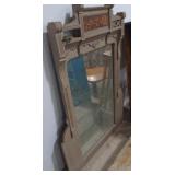 (II) LG. Wooden Mirror measuring 40 1/4" x 55 1/2"