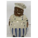 (AH) Vintage Cookie Jar 10.5" Chef Black