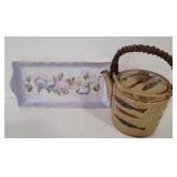 (AN) Floral Lavender Trinket Tray & Japanese