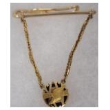 (AN)  Gold Goodyear Tie Clip GOLD FILLED
