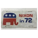 (Z) Nixon In 72 License Plate