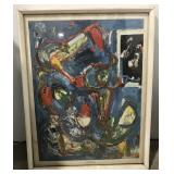 (Z) Wood Framed Mirror Measuring approx 30.5"x24"