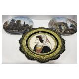 (AN) Lot of 3 decorative porcelain plates