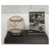 (AH) Tony Oliva signed baseball card and ball