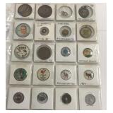 (AH) Vintage pins and tokens