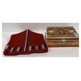 (I) Indian Tabac Cigar Box and Knit Ski Cap