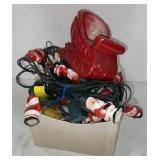 (T) Box of Christmas Lights and Decorations