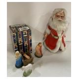 (T) Santa and Nativity Scene Christmas