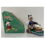 (T) Vintage Drumming Animal Clockwork Toy