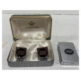 (T) Crest Craft Suit Buttons and Lighter