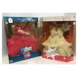 (E) 1989 & 1990 Special Edition Holiday Barbies
