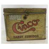 (E) Cinco Tobacco Tin Box