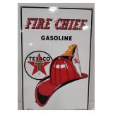 (E)  Texaco Gasoline Sign 16×10 1/2