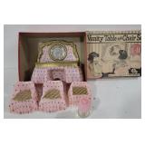 (E)  Transogram vanity table & chair set