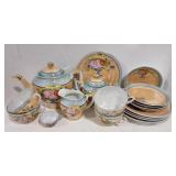 Handpainted H Japan marked tea set. H Marking is