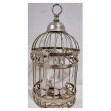 Small metal decorative bird cage with Porcelain