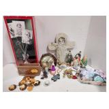 Lot of misc items including photo holder. Asian