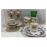 (V) Lot of Porcelain Plates and Cups, Empire