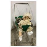 (V) Vintage Stroller and Baby
