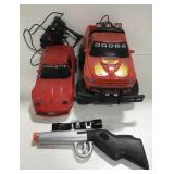 (II) Vintage Corvette & Dodge Ram RC Cars & Toy