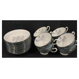 (AC) Lenox Kingsley X-445 Tea Cups 4" & Bowls