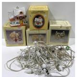 (U) Ceramic Christmas Houses & Christmas Lights
